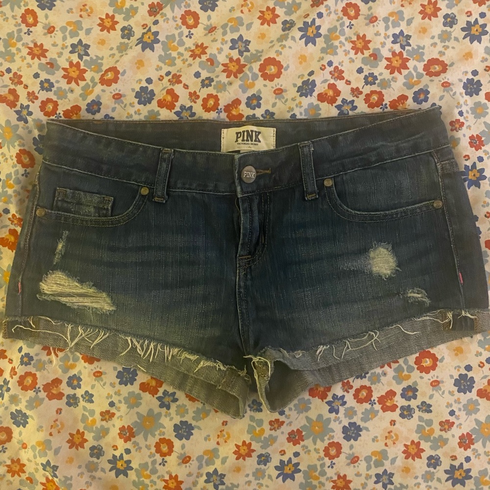 Victoria's Secret pink jean shorts